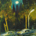 Peter Schunter  Mondsüchtig  Aquarell, signiert, 1992