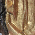 Detail des Mantels nach der Restaurierung.