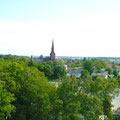 Blick vom Riesenrad über Zinnowitz mit Kirchturm
