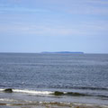 Blick vom Strand zur Insel Oie