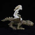 la femme et le dragon 2019 Terracotta 50 x 25 x 38 cm