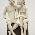 Le couple assis 2019 Terrakotta  63 x 33 x 40 cm