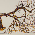 "Albero spezzato" - pennarello su carta - anno 1990 - cm. 30x40