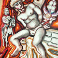 "S.Sebastiano" - pennarello su carta - cm. 50x40