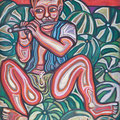 pastelli a cera su carta - cm. 70x50