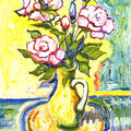 Fiori - olio su tela - 1981 - cm 40 x30
