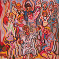 anno 1985 - pastelli a cera - cm. 70x60