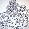 pennarello su compensato - cm. 100x70