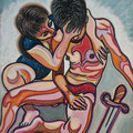 pastelli a cera su carta - cm. 60x50