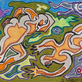 "1997 - ANNO ALLUVEI" - pastelli a cera su carta - cm. 42x50