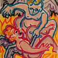"Dannato" - 22 luglio 1996 - cera su carta - cm. 25x20