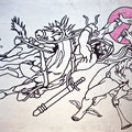 "Il killer del cielo" - pennarello su compensato - cm. 100x70