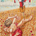 "La paura è fatta di niente" - anno 1987 - pastelli a cera su carta - cm. 70x50