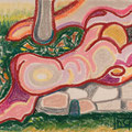 "La radice rossa" - pastelli a cera - cm. 25x35