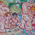 "Strona vissuta e suonata e sofferta" - pastelli tecnica mista su carta - 1995 - cm. 55x80
