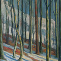 109 Schneeschmelze im Wald 62x84