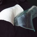 Skin Touching, 2009, Glas and Porcelain, 25x10x0,3cm