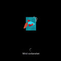 Nach einem Neustart erscheint das neue Windows 8 Consumer Preview Bootlogo. Der "Betta"-Fisch ist in Metro-Design gehalten und zwei Bläschen stellen eine 8 dar.