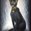 "Bastet - Ägyptische Katzengöttin" (60 x 90)