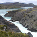 Río Paine, desembocadura al Lago Pehoe