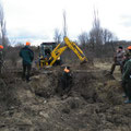 12.01.2013 / Bezirksbaujagd Gänserndorf: Rocky arbeitete im Bau, wir vermuteten eine angeschossene Fuchs-Fähe (deswegen der Bagger), das sollte sich jedoch noch als nicht richtig herausstellen.