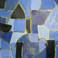 sw9204. notte blu. omaggio a klee - 1992-2004 - olio su tavola - 120x80 - con s. penati