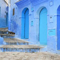 Blaue Stunde - in der Medina von Chefchaouen.