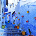 Blaue Stunde - in der Medina von Chefchaouen.