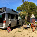 Camping in Costa da Caparica, Portugal