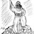 "Llamada a la oración" (ilustración para "La gesta de los Siete Condes: Un sacrificio olvidado" del blog http://www.elrinconpoliticamenteincorrecto.blogspot.com) ~2011/10/15 © Arwing Rox