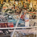 BIKE SHOP 2, acrylic on canvas, 76cms x 61cms. Private collection