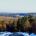 Le plateau de Millevaches. A l'horizon, le massif du Sancy (63) 