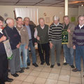Die Sieger und Geehrten von Calau,von links: Zfr. Zimmermann, Helmut Amenda, Zfr. Nitschke, Zfr. Schuster, Zfr. Muschner, Präsident Voß, Zfr. Horvath, Manfred Amenda, Foto: Bartels