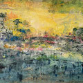 Sommer, Acryl auf Rolladenstore, 50x155cm, 2019/038