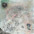 verbrannt II, Acryl, Asche, 50x50cm, 2023/003