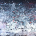 Winter, Acryl auf Rollladenstore, 50x155cm, 2019/037