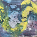 wave, Bitumen, Acryl, Tinte auf Leinwand, 60x50 cm, 2024