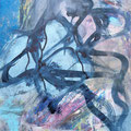 o.T. Collage, Tinte auf Leinwand, 60x50 cm, 2024