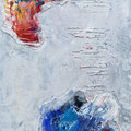 o.T. Collage, Struktur, Acryl auf Leinwand, 60x30 cm, 2024 
