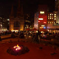 St. Paul's Cathedral in Melbourne vom Federation Square aus