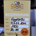 Unsere Reservierung im BRAUHAUS 2.0