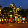 The entrée of the famous "Las Ramblas" [Barcelona/Spain]