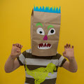 Monstermasken aus Papiertüten - selbst gemachte Deko für Kinderparty und Kindergeburtstag