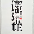 Ernst Ferstl Plakat »Stille«, Hand rot oder schwarz, Biotop-Naturpapier, 297 × 420 mm, limitiert