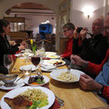 Abendessen im Restaurant Rheinblick