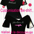 Customisation tee-shirt ( réalisé à la découpeuse avec un flex argenté et fluo)