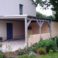 Carport mit Geräteschuppen