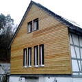 Giebelverkleidung mit Lärchenholz