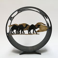 Title: The strenght lies in the calm. Iron, diameter 40cm, 2023 