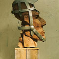 Thema Massenbewegung: Titel: Schweigepflicht( Soldat) 2003. Holz Metall